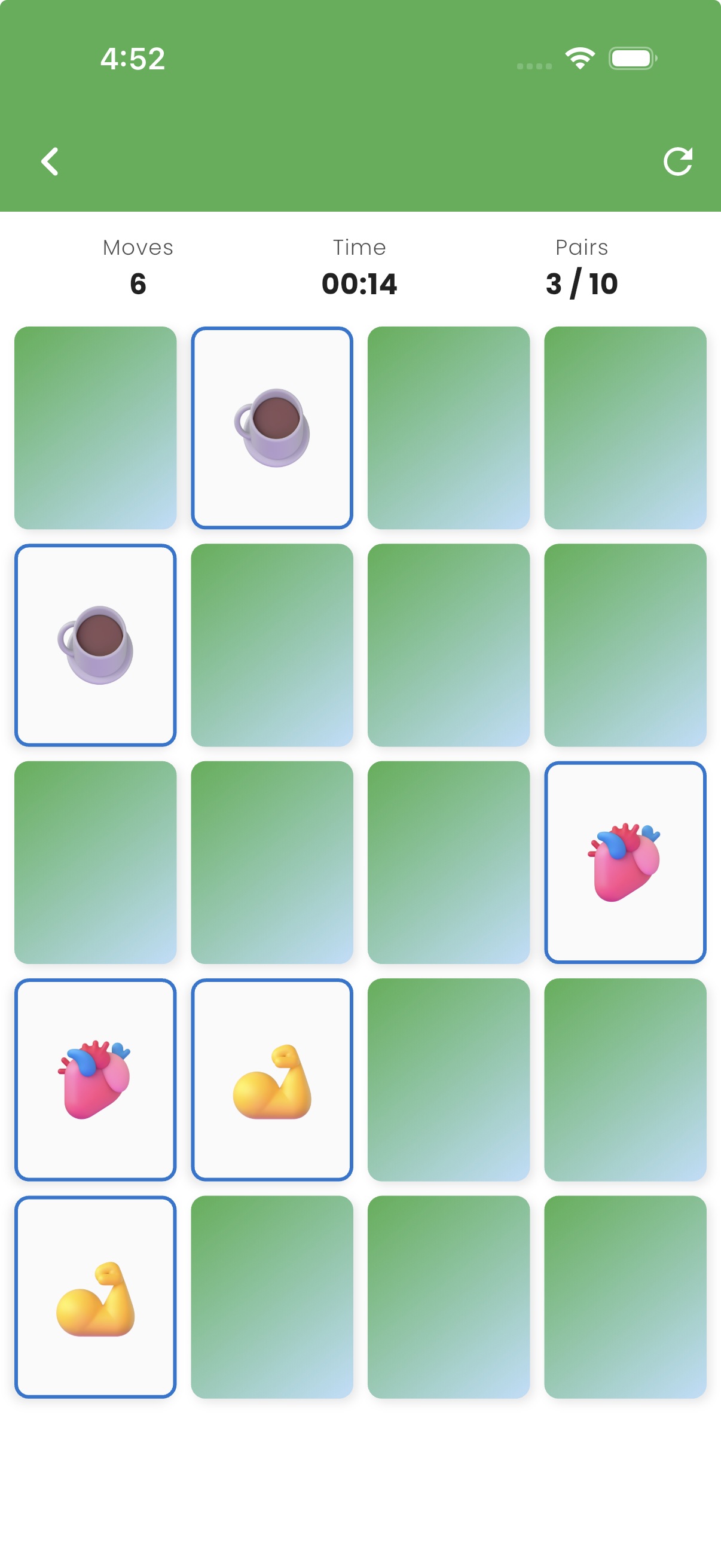 A three-minute game instead of a cigarette. screen